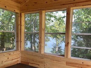 Lake view from cabin 9 3-season porch